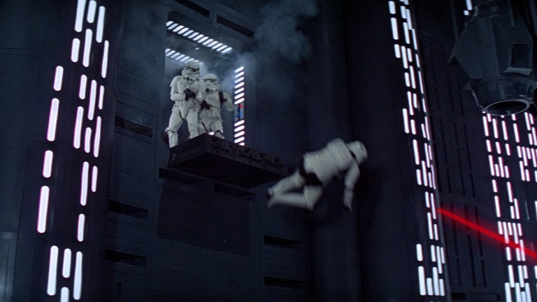 Stormtroopers Falling Off Ledges in Star Wars: Episode IV: A New Hope