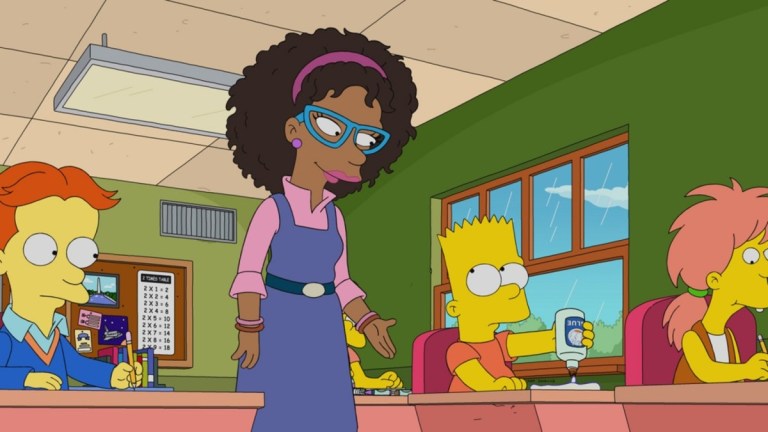 Bart and his teacher in The Simpsons season 33 episode 18