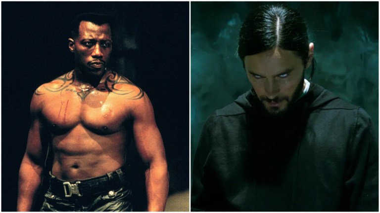 Wesley Snipes as Blade and Jared Leto as Morbius