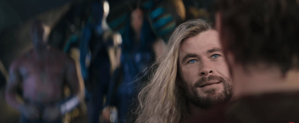 Chris Hemsworth and Chris Pratt in Thor: Love and Thunder