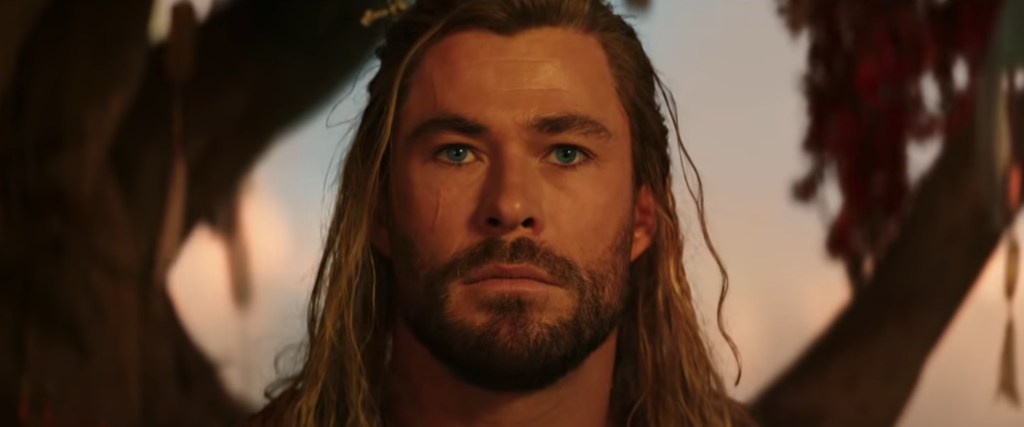 Chris Hemsworth's eyes in Marvel's Thor: Love and Thunder
