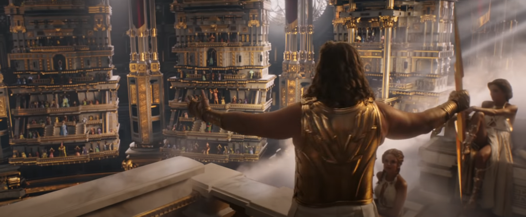 Russell Crowe as Zeus in Thor: Love and Thunder