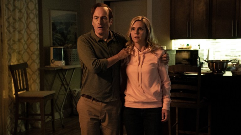 Jimmy McGill (Bob Odenkirk) and Kim Wexler (Rhea Seehorn) in the Better Call Saul season 6 midseason finale