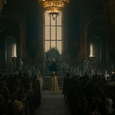 The Iron Throne room in House of the Dragon