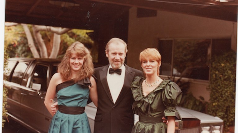 Kelly Carlin, George Carlin, and Brenda Carlin in an old photograph