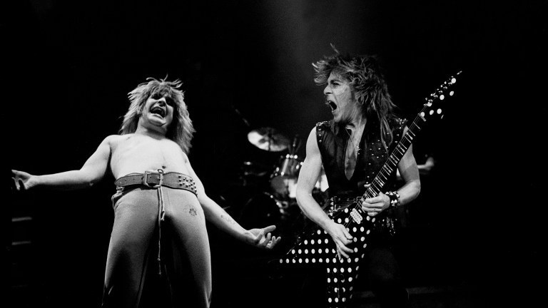 Ozzy Osbourne and Randy Rhodes (1956 - 1982) perform at the Rosemont Horizon, Rosemont, Illinois, January 24, 1982
