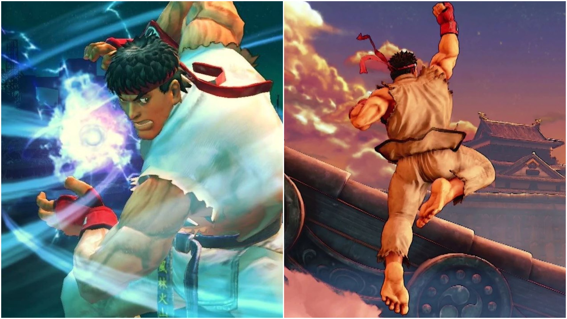 Ryu & Ken (Street Fighter 1) vs Ryu & Ken (Street Fighter 2) 