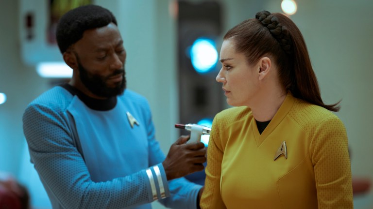 Doctor M'Benga and Number One in Star Trek: Strange New Worlds Episode 3