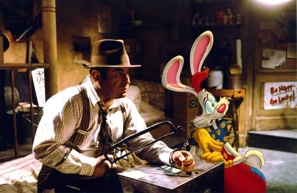 Bob Hoskins as Eddie in Who Framed Roger Rabbit?