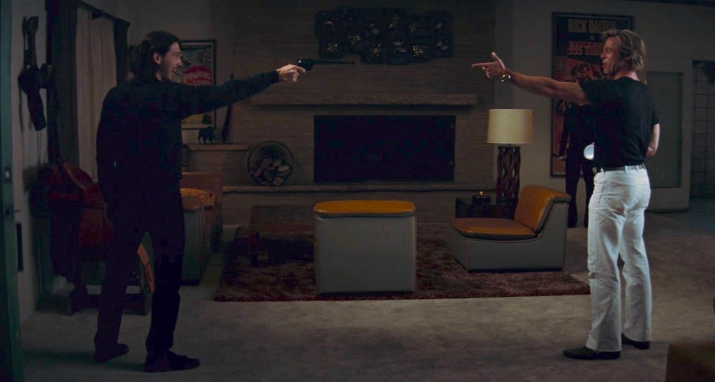 Austin Butler and Brad Pitt in Once Upon a Time in Hollywood