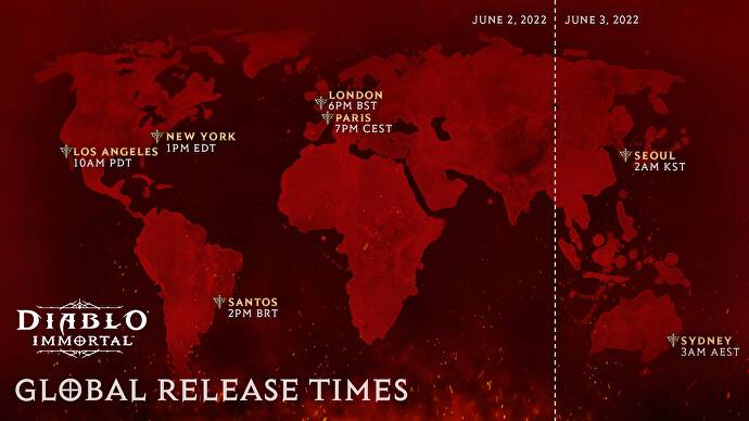Diablo Immortal Launch Times