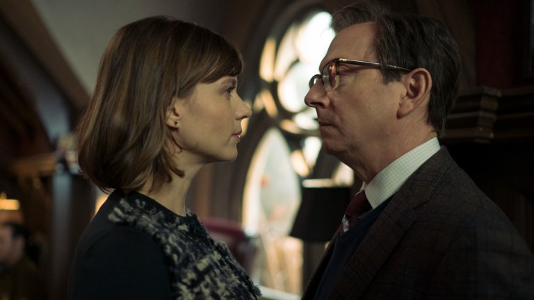 Kristen Bouchard (Katja Herbers) and Leland Townsend (Michael Emerson) in Evil season 3