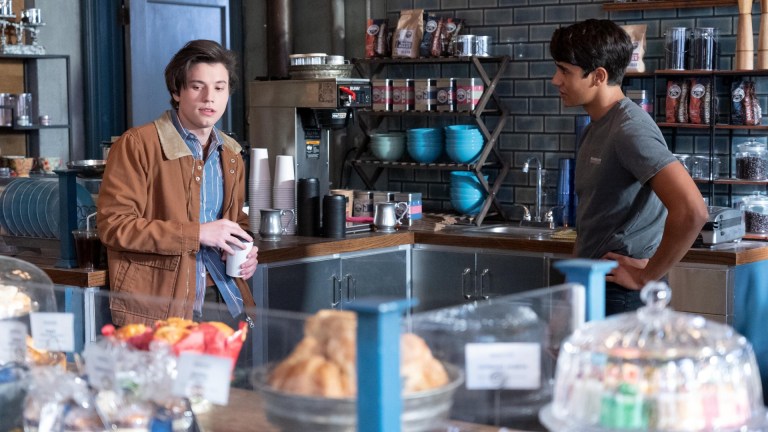 Love, Victor season 3 scene in a coffee shop