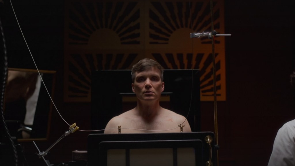 Peaky Blinders screengrab Tommy Shelby in the X-ray machine