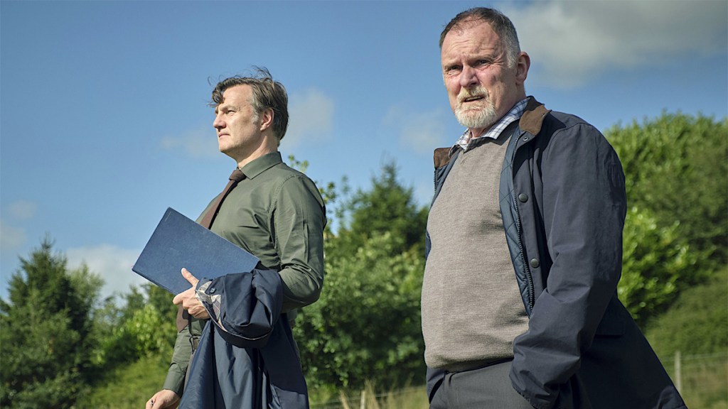 David Morrissey and Robert Glenister in Sherwood 2023