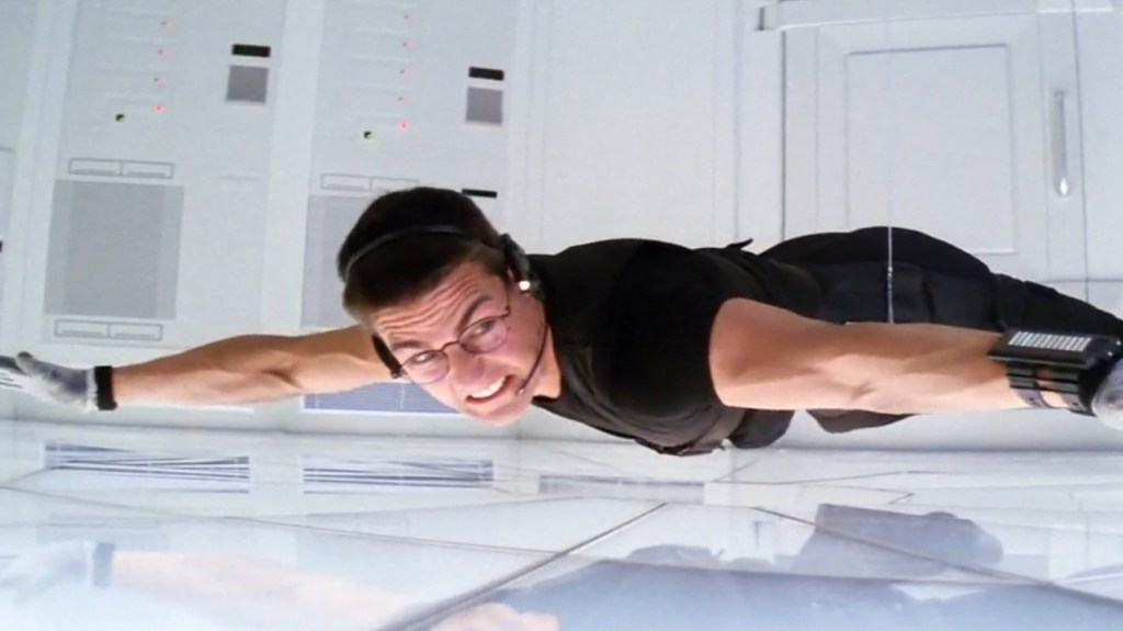 Tom Cruise in the Treasury in Mission: Impossible