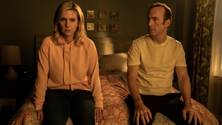 Kim Wexler (Rhea Seehorn) and Jimmy McGill (Bob Odenkirk) in Better Call Saul season 6