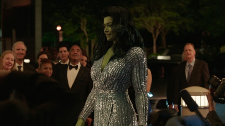 Jennifer Walters (Tatiana Maslany) in She-Hulk: Attorney at Law