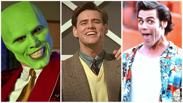 Jim Carrey in The Mask, The Truman Show, and Ace Ventura