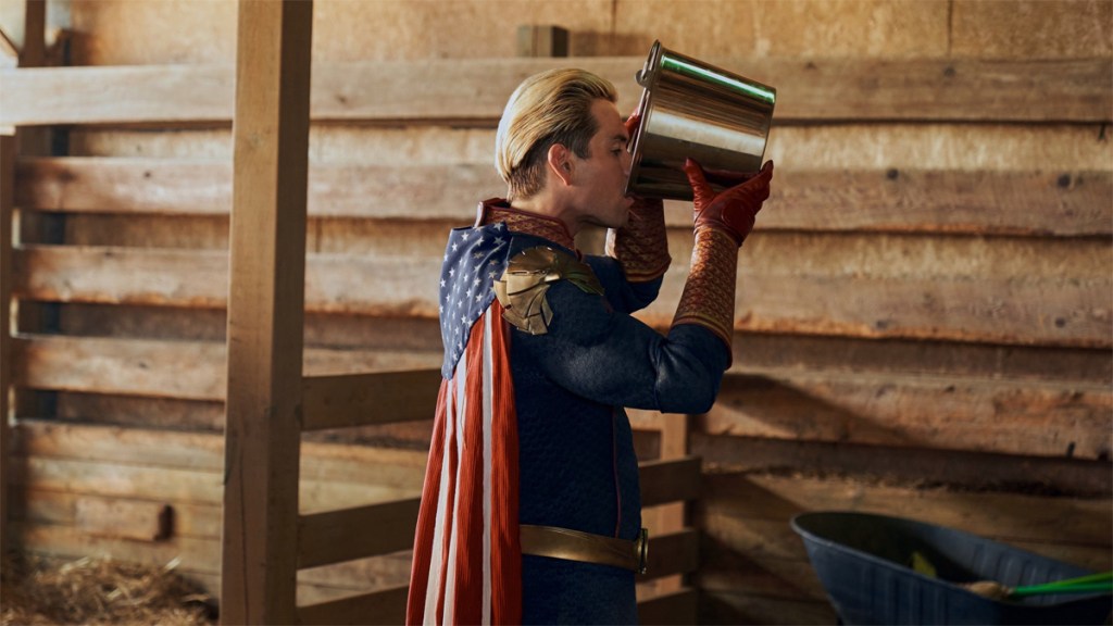 The Boys Homelander milks cow