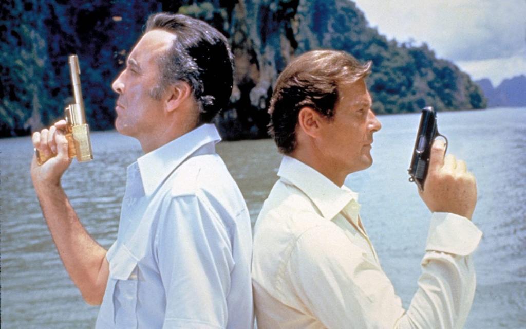 Christopher Lee and Roger Moore in Live and Let Die