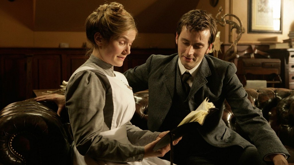 Jessica Hynes and David Tennant in Doctor Who Human Nature