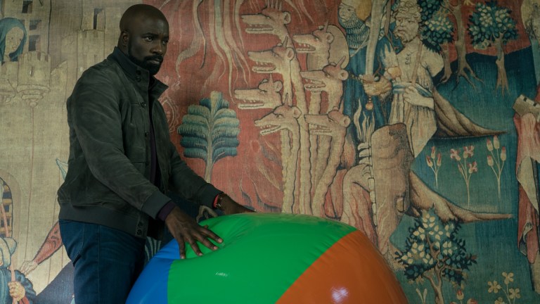 David Acosta (Mike Colter) with a beach ball in Evil season 3 episode 9