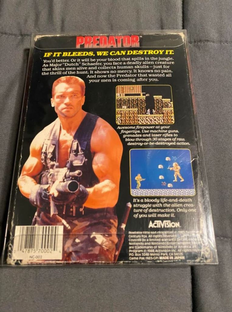 Predator NES box art