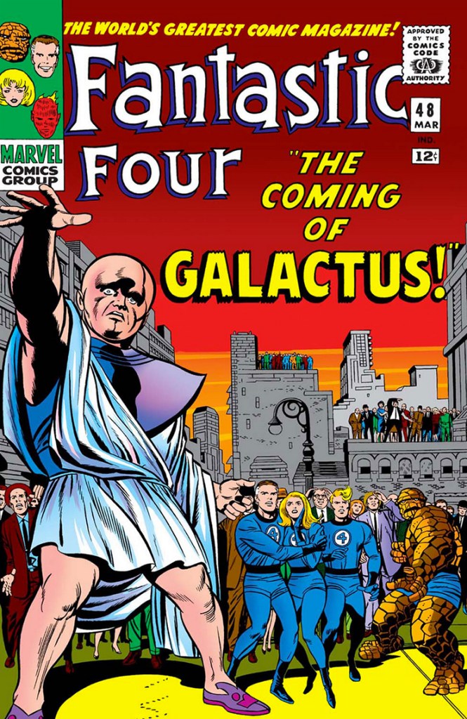 Jack Kirby'nin Marvel's Fantastic Four #48 kapağındaki The Watcher
