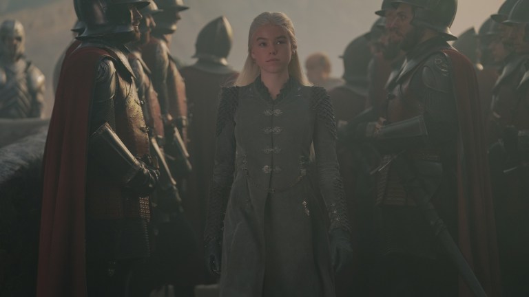 Rhaenyra Targaryen (Milly Alcock) arrives on Dragonstone in House of the Dragon episode 2