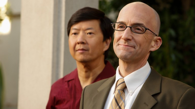 Dean Pelton (Jim Rash) and Ben Chang (Ken Jeong) in Community