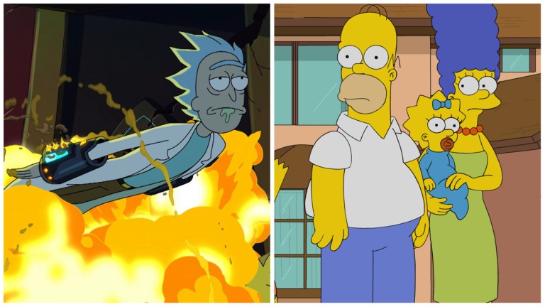 Rick Sanchez and The Simpsons composite