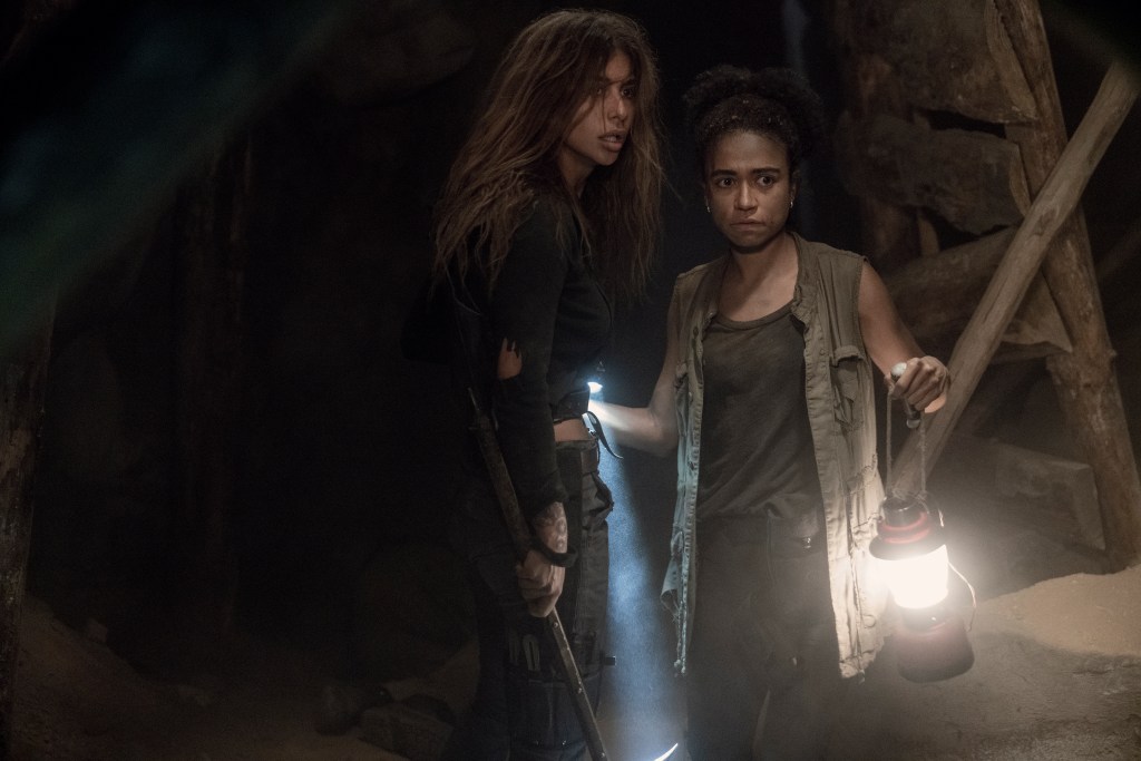 Nadia Hilker as Magna, Lauren Ridloff as Connie - The Walking Dead _ Season 10, Episode 9 - Photo Credit: Jace Downs/AMC