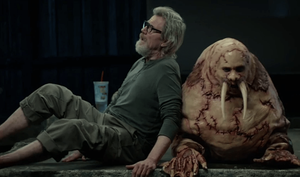 Michael Parks and Justin Long in Tusk