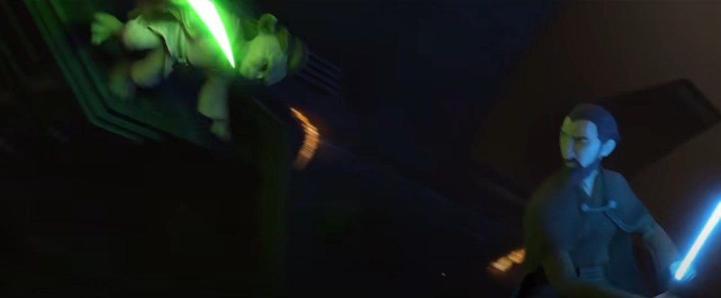 Yaddle vs. Count Dooku in Star Wars: Tales of the Jedi