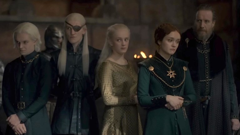 Aegon and Alicent and the Greens in House of the Dragon