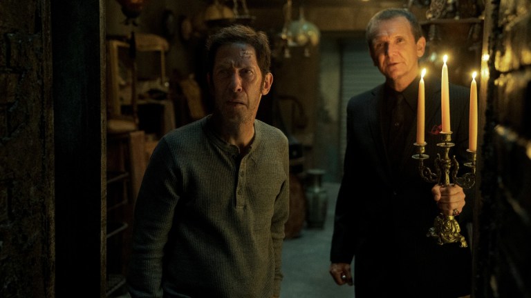 Guillermo Del Toro's Cabinet of Curiosities. (L to R) Tim Blake Nelson as Nick Appleton, Sebastian Roche as Roland in episode “Lot 36” of Guillermo Del Toro's Cabinet of Curiosities.