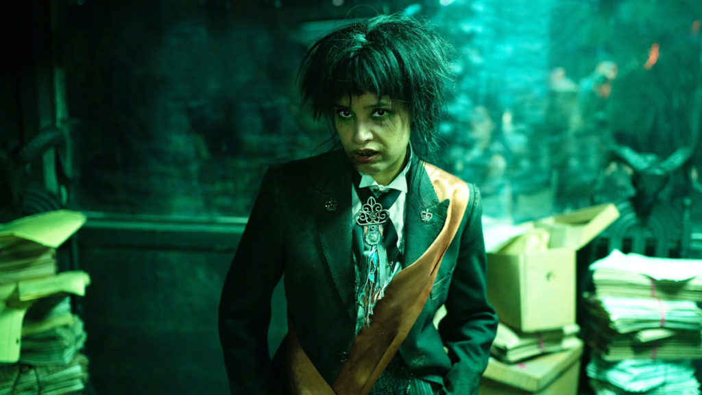 Shelley Conn as Beelzebub in Good Omens