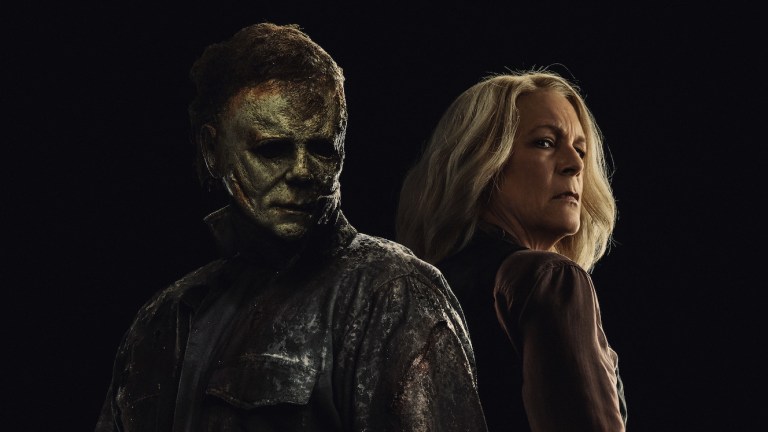 Michael Myers and Jamie Lee Curtis in Halloween Ends ending