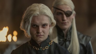 Aegon (Tom Glynn-Carney) and Aemond (Ewan Mitchell) in House of the Dragon