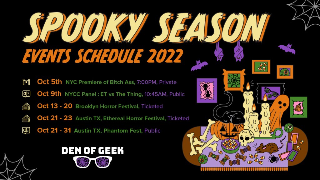 Den of Geek Spooky Season Events Calendar