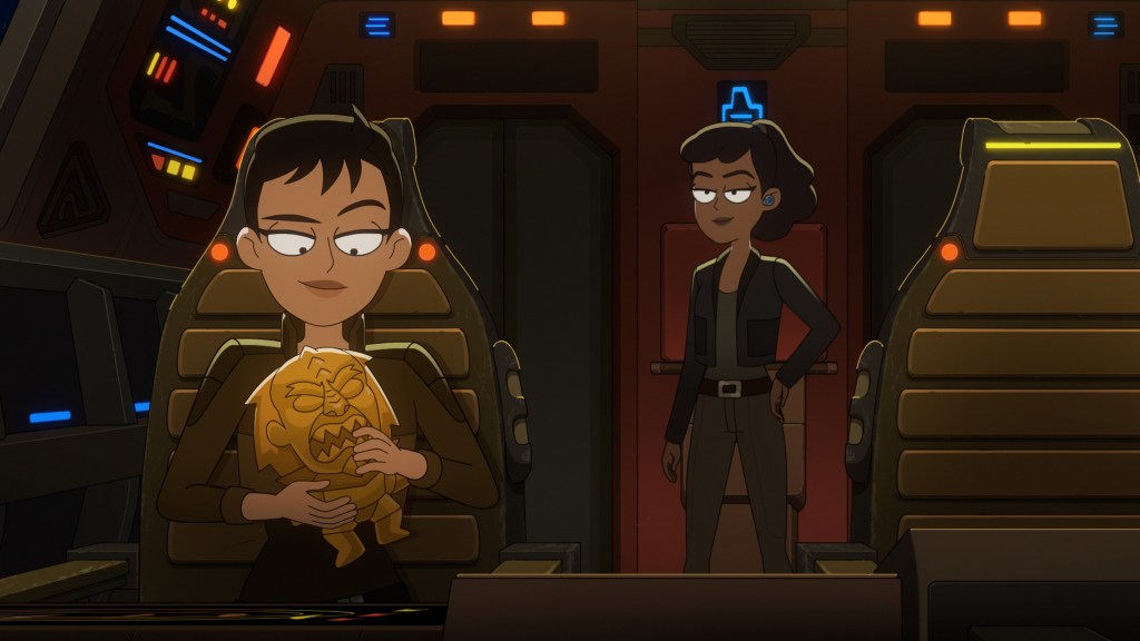 The Raiders of the Lost Ark idol in Star Trek: Lower Decks Season 3 Episode 10