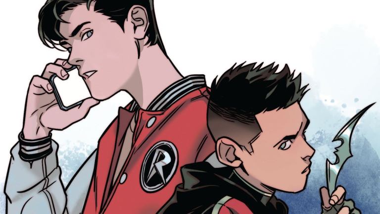 Dick Grayson and Damian Wayne in Teen Titans: Robin