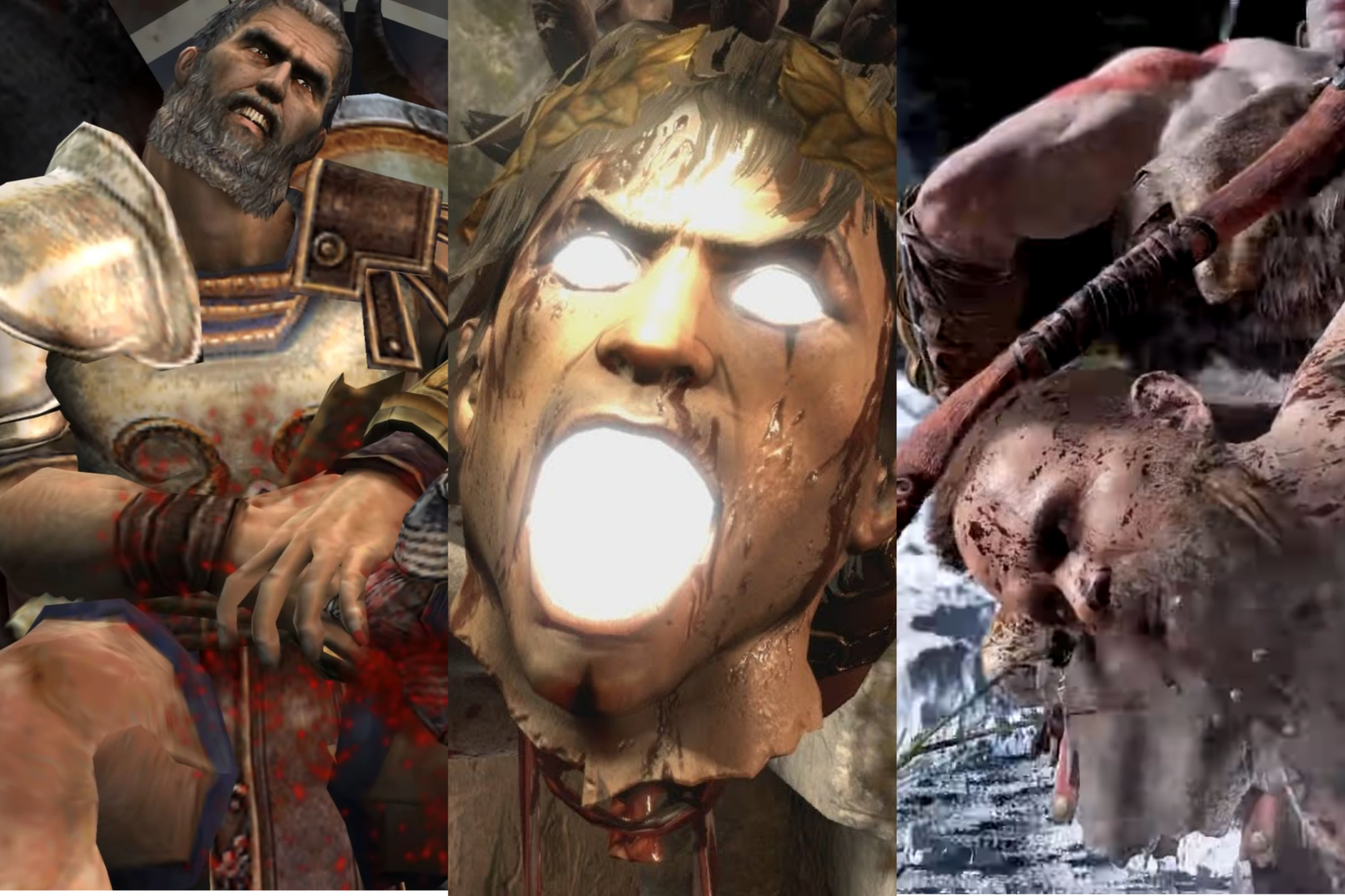 Bring back the gore!!!! I hate that every skin in GoW 4 and 5