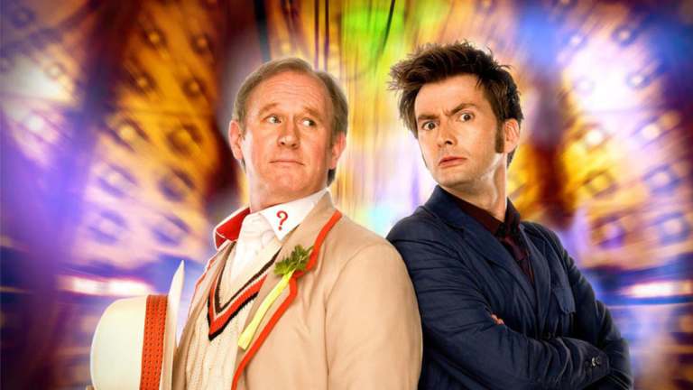 David Tennant and Peter Davison in Time Crash