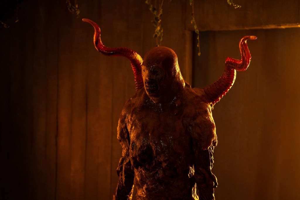 Guillermo del Toro's Cabinet of Curiosities. Kevin Keppy as Blobman in episode "The Viewing" of Guillermo del Toro's Cabinet of Curiosities. Cr. Ken Woroner/Netflix © 2022