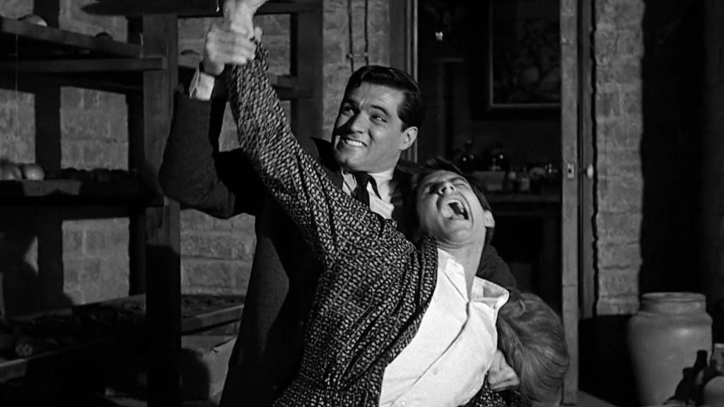 John Gavin handles Norman Bates