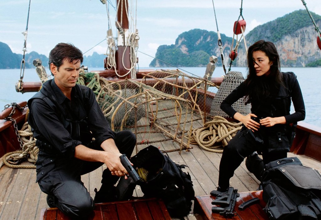 Pierce Brosnan and MIchelle Yeoh in Tomorrow Never Dies