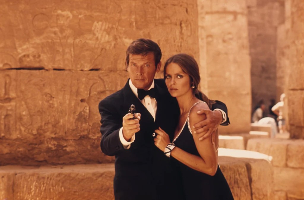 Roger Moore and Barbara Bach in The Spy Who Loved Me