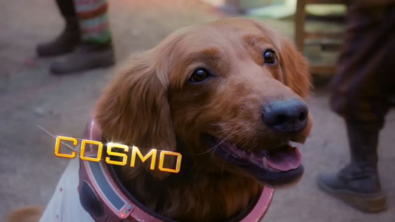 Cosmo the dog in Marvel's Guardians of the Galaxy Holiday Special